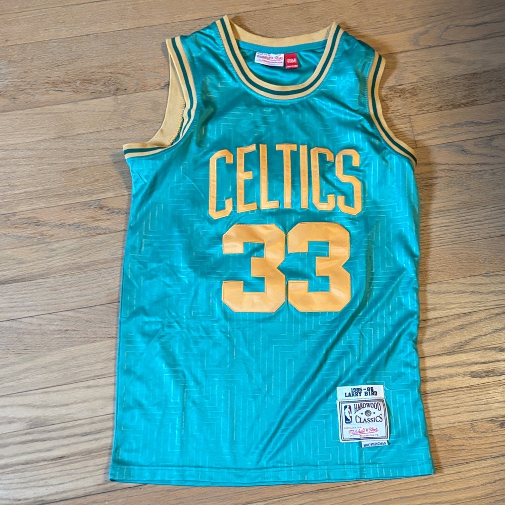 Celtics Teal and Gold Basketball Jersey.